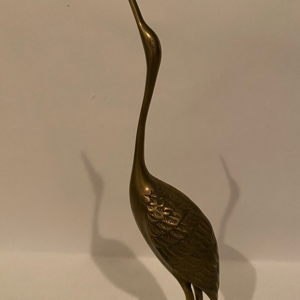 MIDCENTURY BRASS CRANE. - Picture 4 of 4